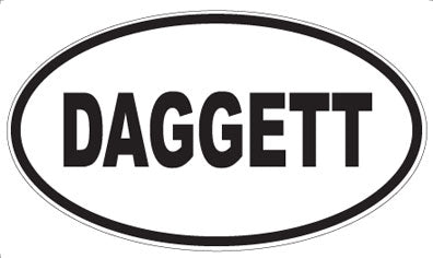 DAGGETT - Oval Sticker