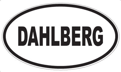 DAHLBERG - Oval Sticker