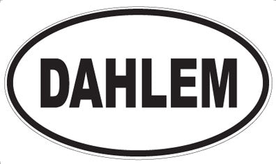 DAHLEM - Oval Sticker
