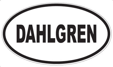 DAHLGREN - Oval Sticker