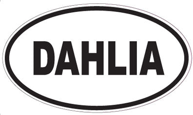 DAHLIA - Oval Sticker