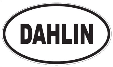 DAHLIN - Oval Sticker