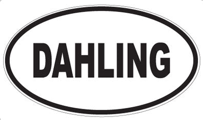 DAHLING - Oval Sticker