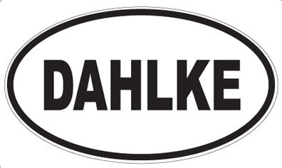 DAHLKE - Oval Sticker