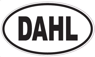 DAHL - Oval Sticker