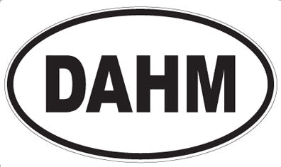 DAHM - Oval Sticker