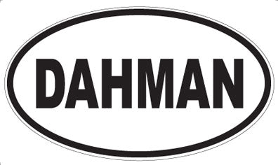 DAHMAN - Oval Sticker