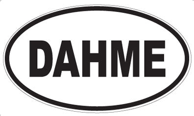 DAHME - Oval Sticker