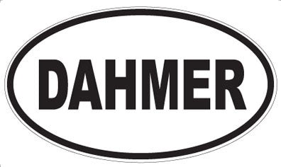 DAHMER - Oval Sticker