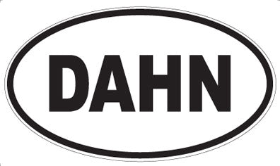 DAHN - Oval Sticker