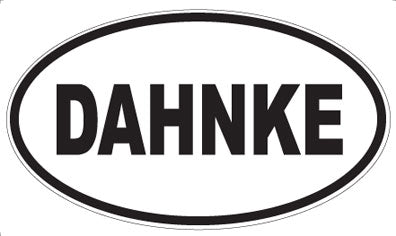 DAHNKE - Oval Sticker