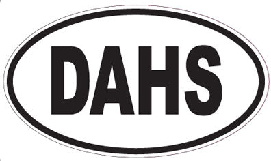 DAHS - Oval Sticker