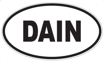 DAIN - Oval Sticker