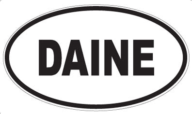 DAINE - Oval Sticker