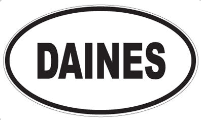 DAINES - Oval Sticker
