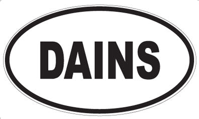 DAINS - Oval Sticker