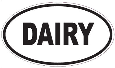 DAIRY - Oval Sticker