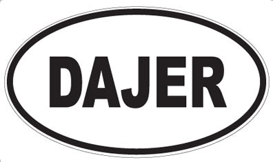 DAJER - Oval Sticker