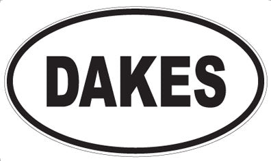 DAKES - Oval Sticker