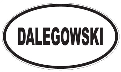 DALEGOWSKI - Oval Sticker