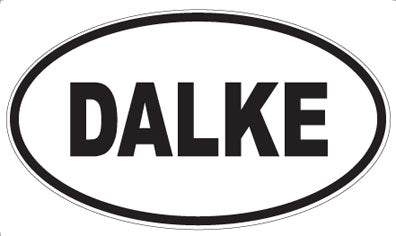 DALKE - Oval Sticker