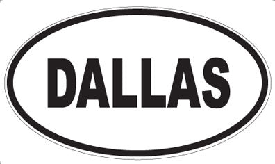 DALLAS - Oval Sticker