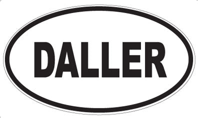 DALLER - Oval Sticker