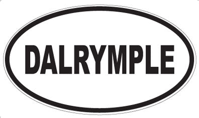 DALRYMPLE - Oval Sticker