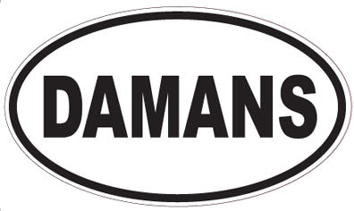 DAMANS - Oval Sticker