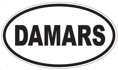 DAMARS - Oval Sticker