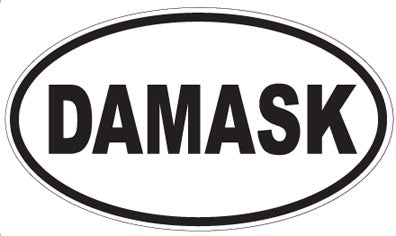 DAMASK - Oval Sticker