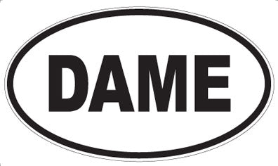 DAME - Oval Sticker