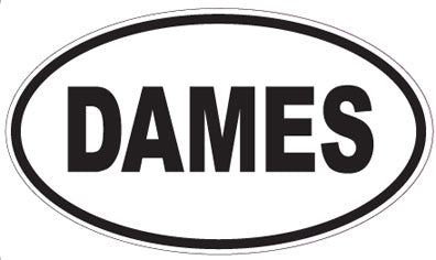 DAMES - Oval Sticker