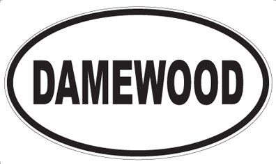 DAMEWOOD - Oval Sticker