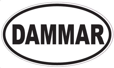 DAMMAR - Oval Sticker