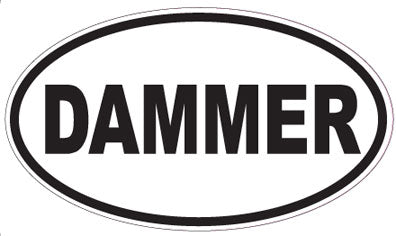 DAMMER - Oval Sticker