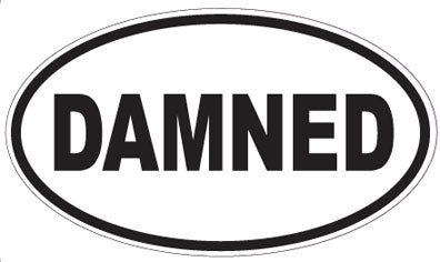 DAMNED - Oval Sticker