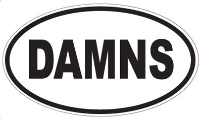 DAMNS - Oval Magnet
