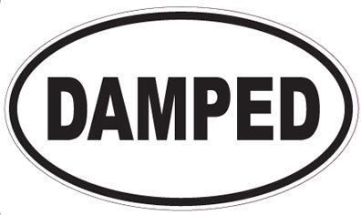 DAMPED - Oval Sticker