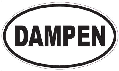 DAMPEN - Oval Sticker