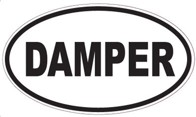 DAMPER - Oval Sticker
