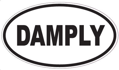 DAMPLY - Oval Sticker