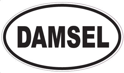 DAMSEL - Oval Sticker
