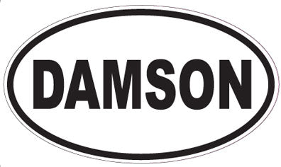 DAMSON - Oval Sticker