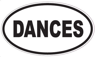 DANCES - Oval Sticker