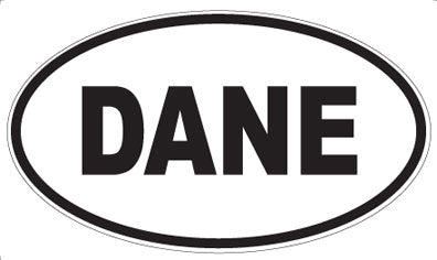 DANE - Oval Sticker