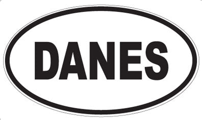 DANES - Oval Sticker