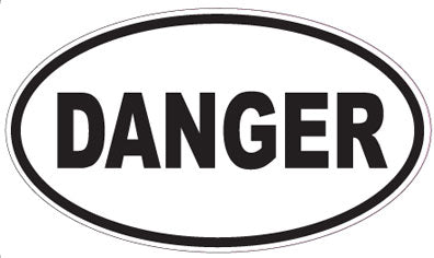DANGER - Oval Sticker