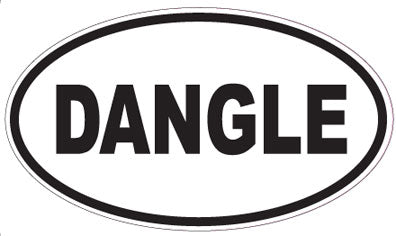 DANGLE - Oval Sticker