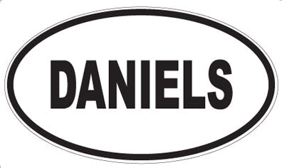 DANIELS - Oval Sticker